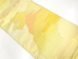 アンティーク　霞に扇模様織り出し袋帯（材料）
